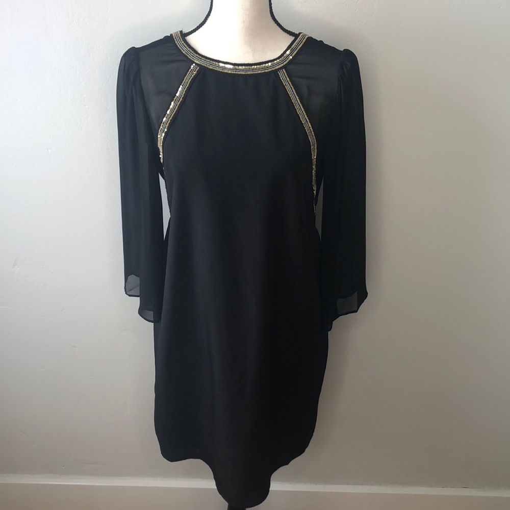 Bcbgeneration Sequin Open Back Chiffon Dress - image 5